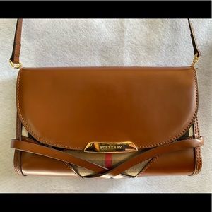 Original Burberry pattern brown bag/ adies purse